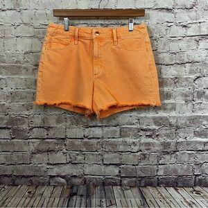 Universal Thread Orange Vintage Mini Raw Hem Shorts